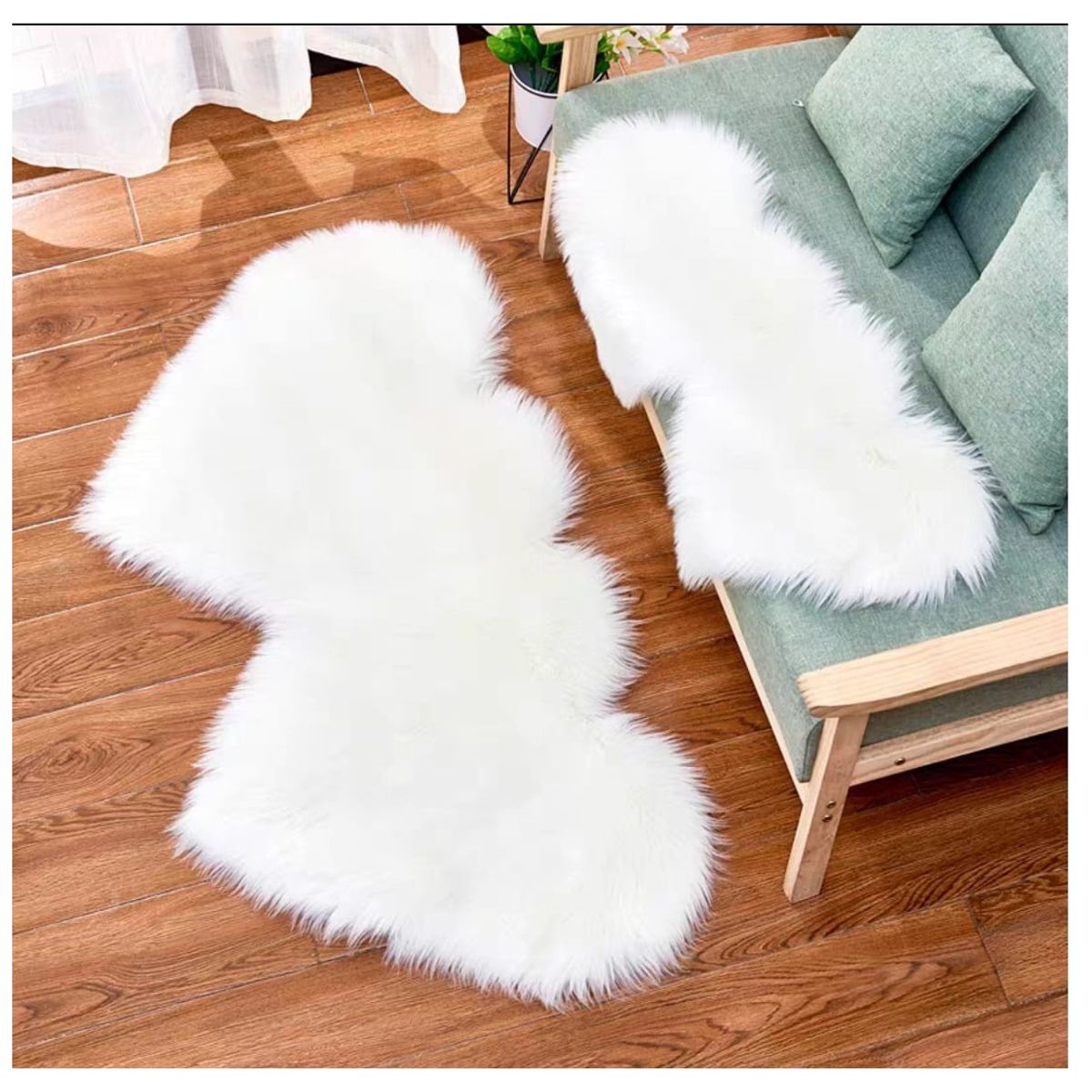 GENERICO - ALFOMBRAS ESTILO CORAZON COLOR BLANCA