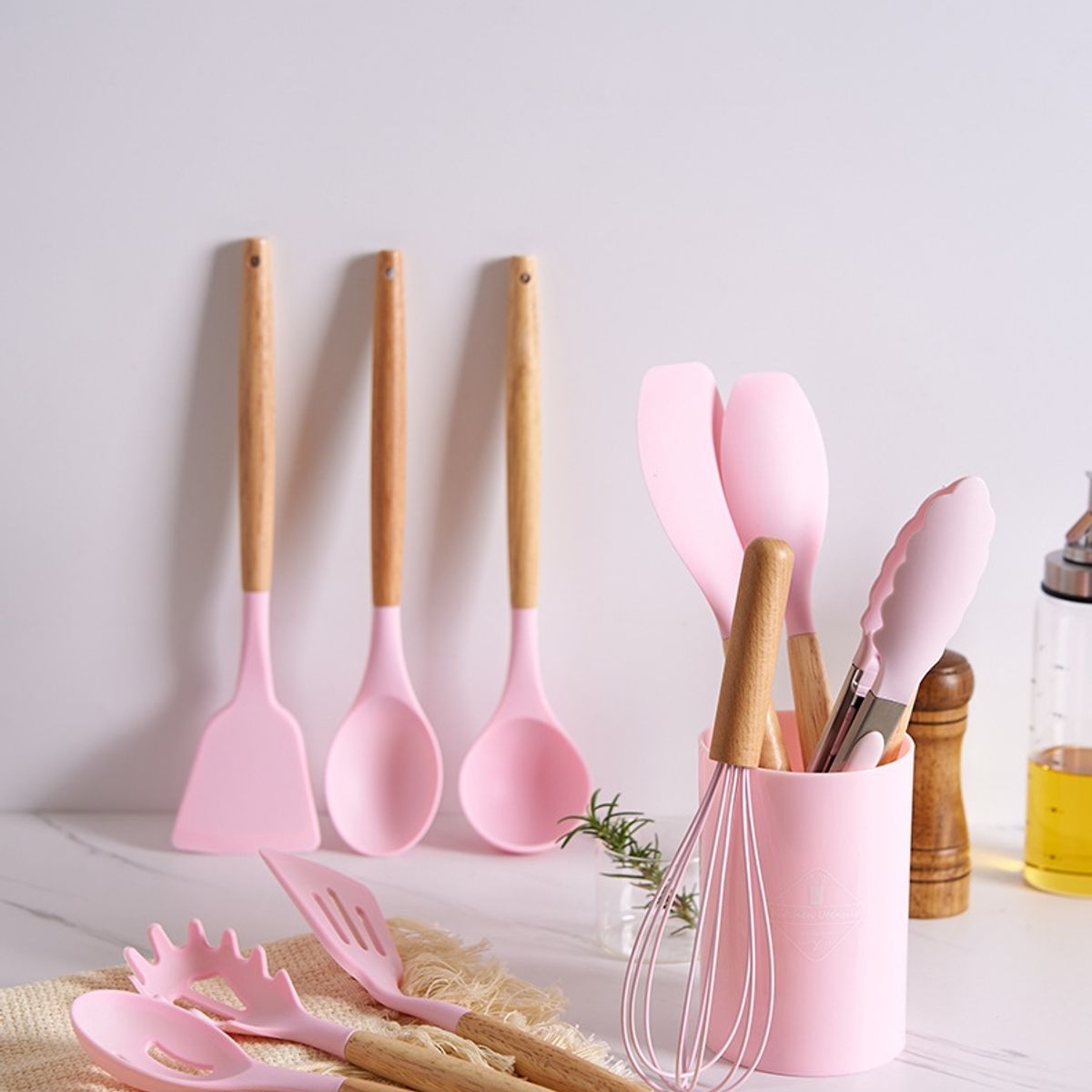 GENERICO - Set 11 Utensilios De Cocina Antiadherentes De Silicona