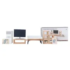 GENERICO - Muebles en miniatura para casa de muñecas living 10 unidad
