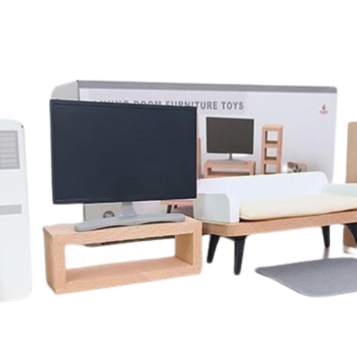 GENERICO - Muebles en miniatura para casa de muñecas living 10 unidad