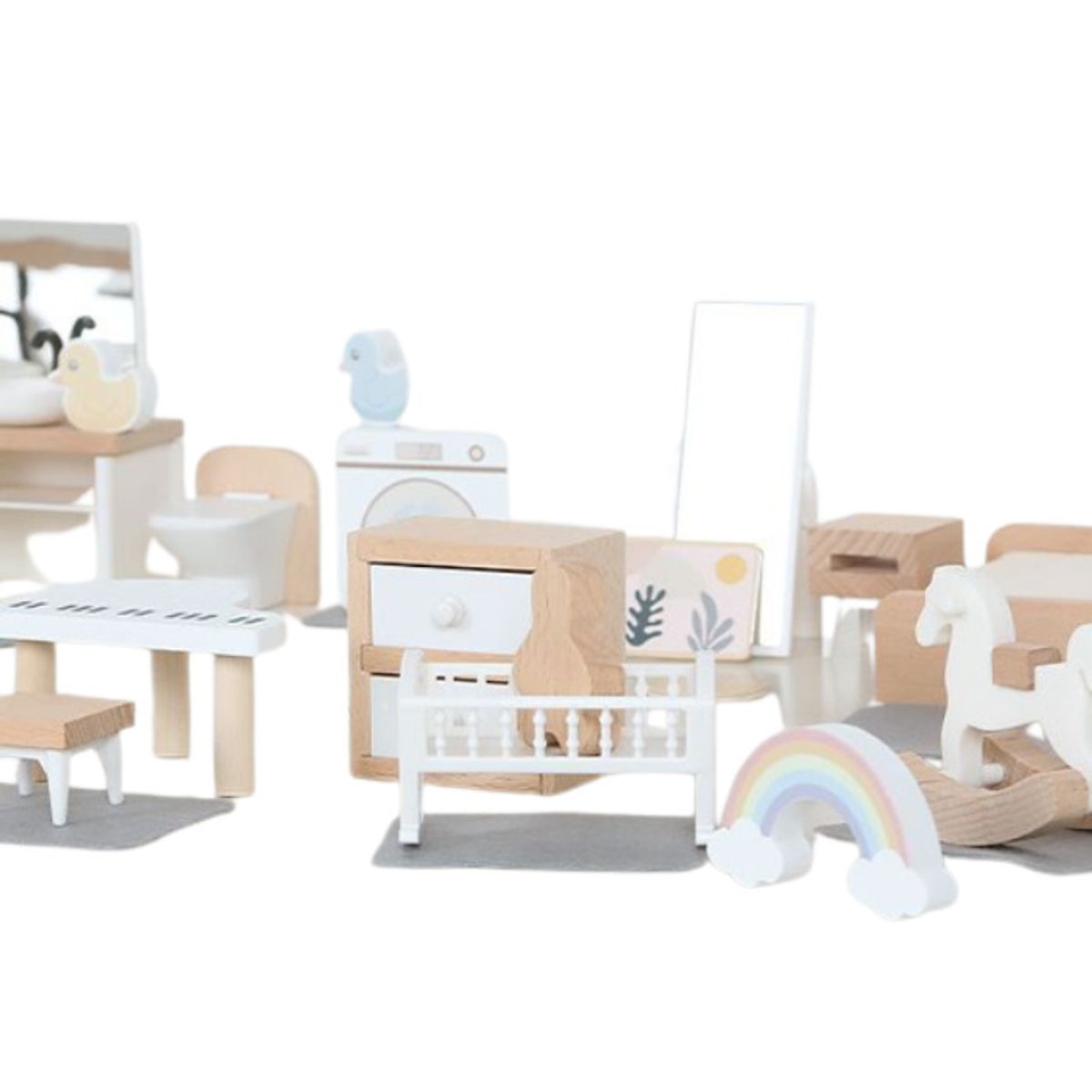 GENERICO - Muebles en miniatura para casa de muñecas children 12 unidad