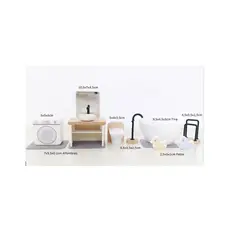 GENERICO - Muebles en miniatura para casa de muñecas baño 11 unidad