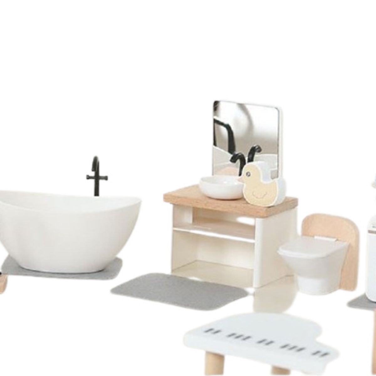 GENERICO - Muebles en miniatura para casa de muñecas baño 11 unidad