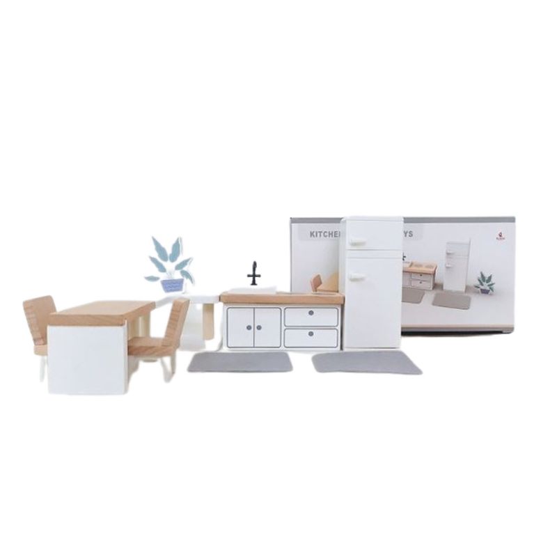 GENERICO - Muebles en miniatura para casa de muñecas cocina 9 unidad