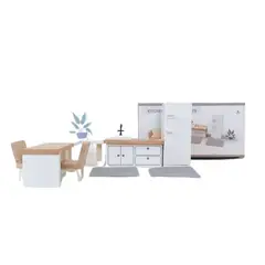 GENERICO - Muebles en miniatura para casa de muñecas cocina 9 unidad