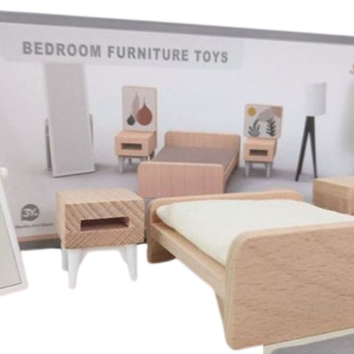 GENERICO - Muebles en miniatura para casa de muñecas dormitorio 10 uni