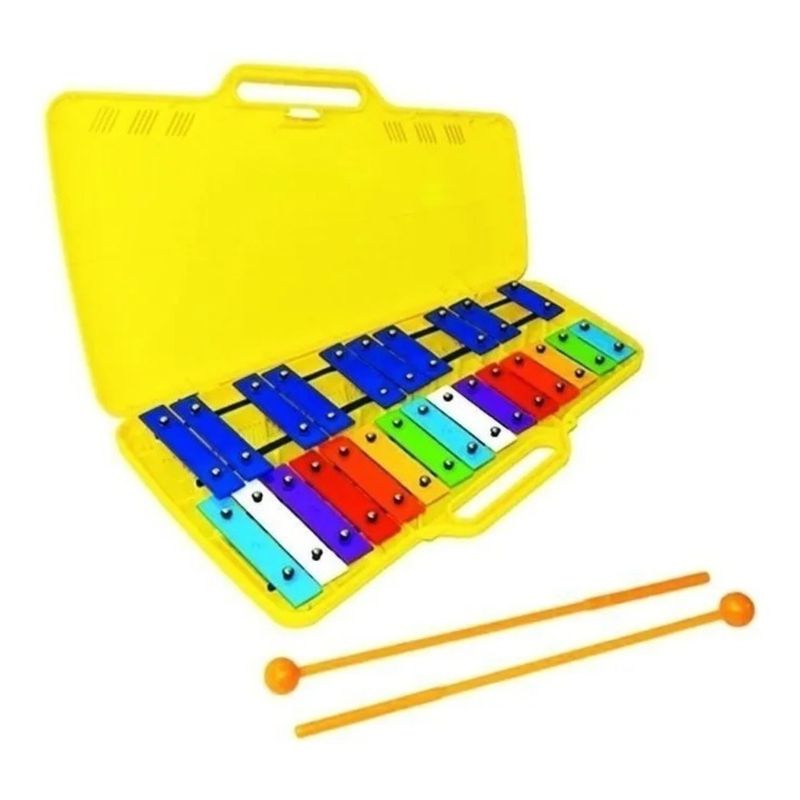 U BUY - Metalófono 25 Notas Cromático Didáctico Marca UbuyAmarillo
