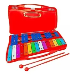 U BUY - Metalófono 25 Notas Cromático Didáctico Marca Ubuy Rojo