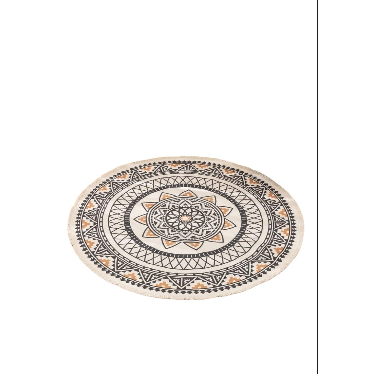 ANGELES DEL HOGAR - Alfombra de Estilo Étnico Redonda 120 cm