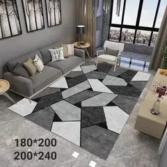 ANGELES DEL HOGAR - Alfombras Lisa con diseño en 3D 180X200cm