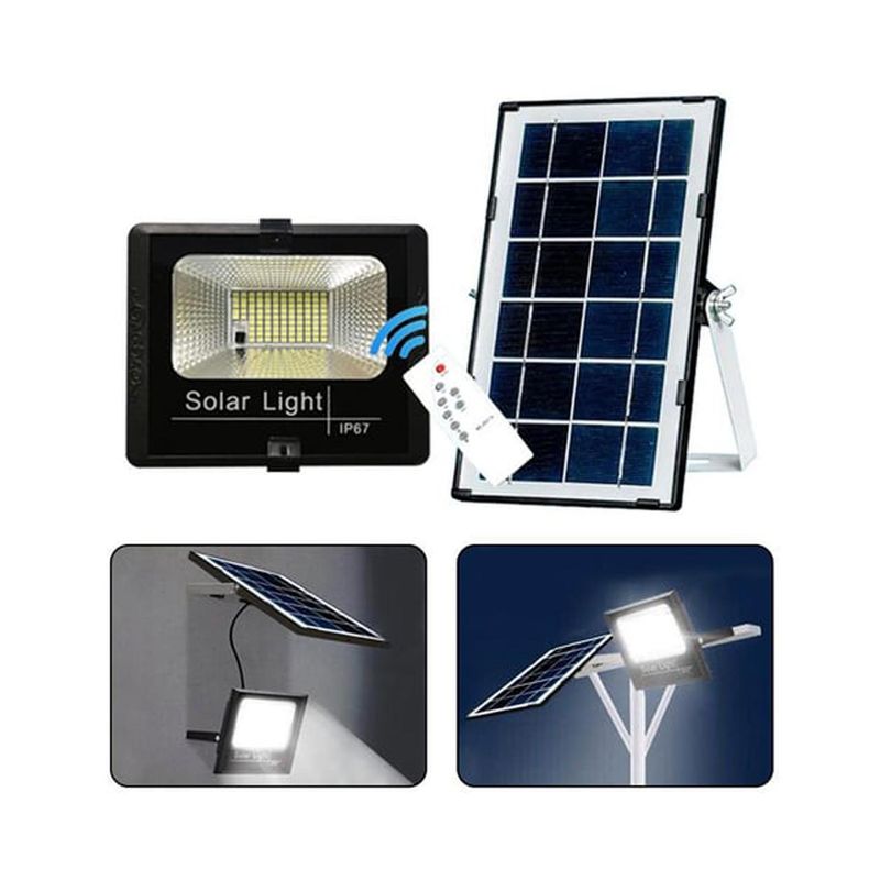 GENERICO - Foco solar 200 W interior y exterior recargable