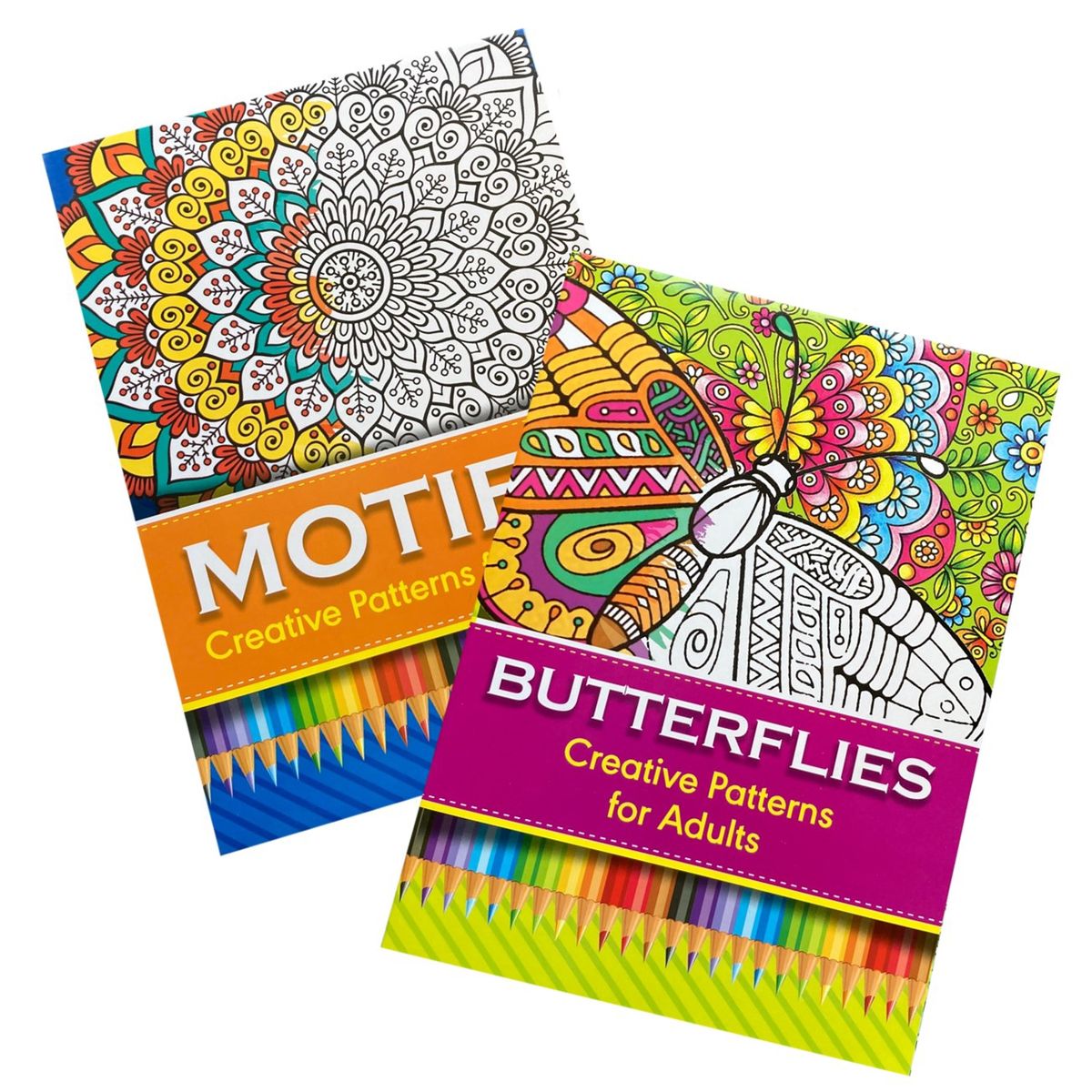 GENERICO - Pack 2 libros para colorear mandalas y mariposas