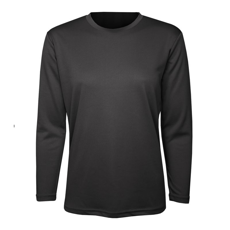 ANDESLAND OUTDOOR APPAREL - Polera Poliéster Manga Larga Otocyon Essential Negra Unisex