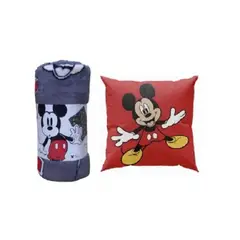 UNIVERSAL - Pack Cojin Manta Coral Mickey Mouse Gris Disney Jp Ideas
