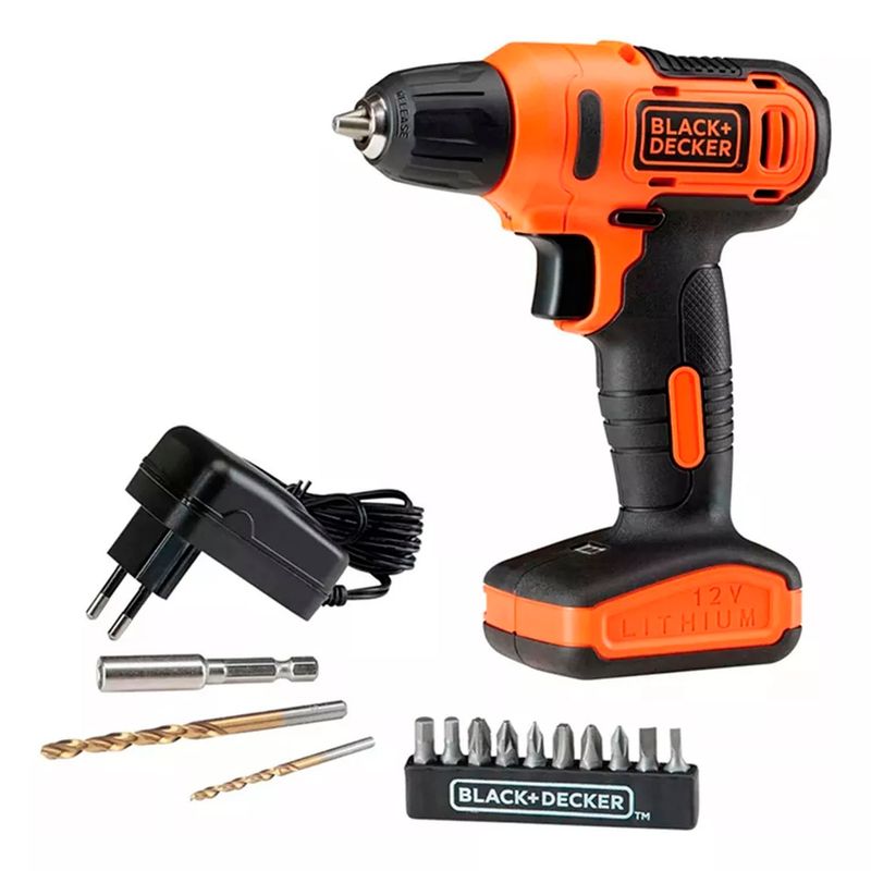 BLACK+DECKER - Taladro Atornillador 12v + 13 Acc. Black+decker Ld12s-b2c