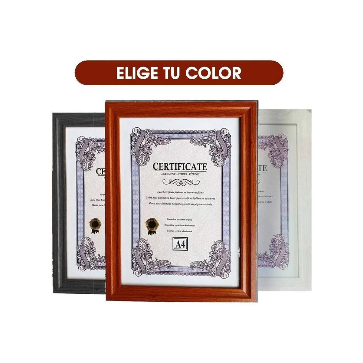 U BUY - 6x  Cuadro Marco De Foto A4 Madera  Marrón