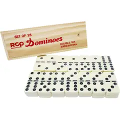 COCHOLITO KIDS - Dominó Clásico Caja Madera Tamaño Grande 28pcs