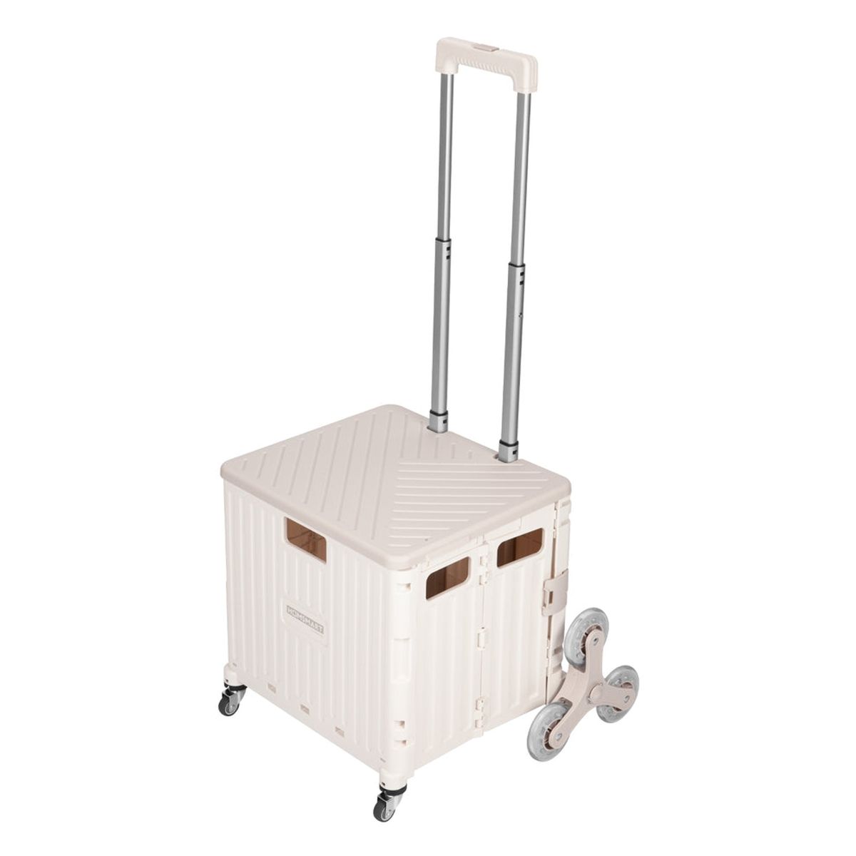 GENERICO - Carro Plegable con Ruedas 65L Blanco