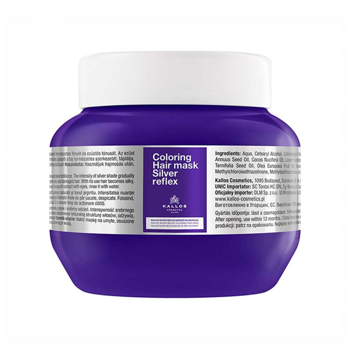 KALLOS - KALLOS - Coloring Hair Mask Silver Reflex 275ml.
