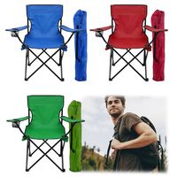 Pack X2 Silla Plegable Con Bolso Portavasos