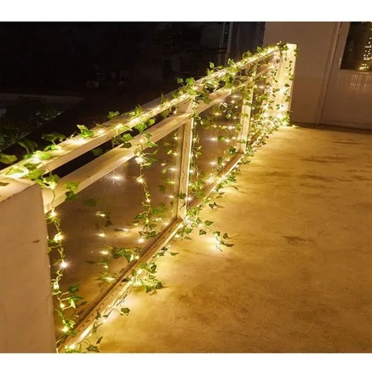 GENERICO - Pack X 4 Guirnalda De Luces Solar Hoja De 5 Mts