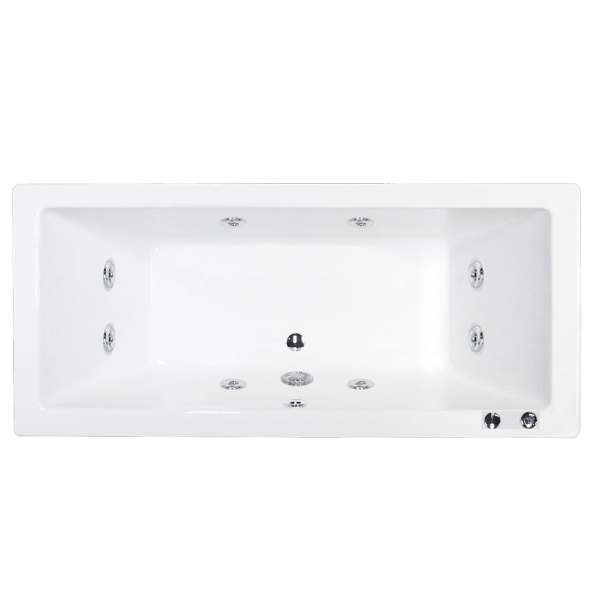 BUCK Y BUCK - Tina de Hidromasaje(185x92x48cm) Doble Respaldo, 8 Jets, Motor Derecha