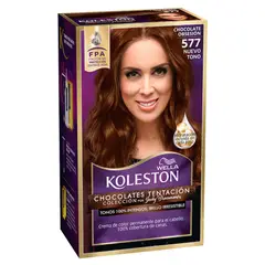 KOLESTON - Kit Tintura Perm Tratamiento Hidratan 577 Chocolate Obsesión.