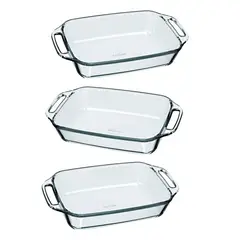 MARINEX - X3 Asadera Rectangular Vidrio Templado 3500ml