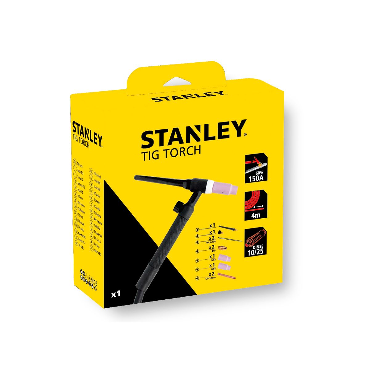 STANLEY - Kit Antorcha para soldadura TIG 4m 10/25 STANLEY