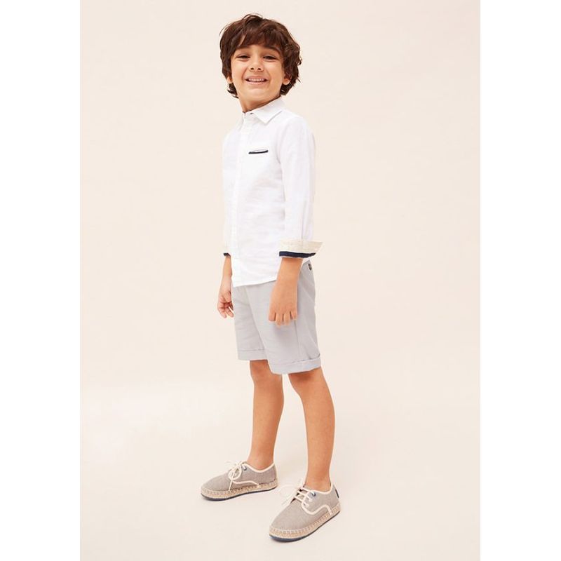 MAYORAL - Bermuda con cintura ajustable en lino para niño