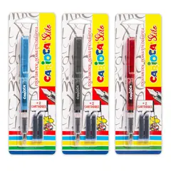 CARIOCA - Pluma Estilográfica + 2 Cartuchos Tintas