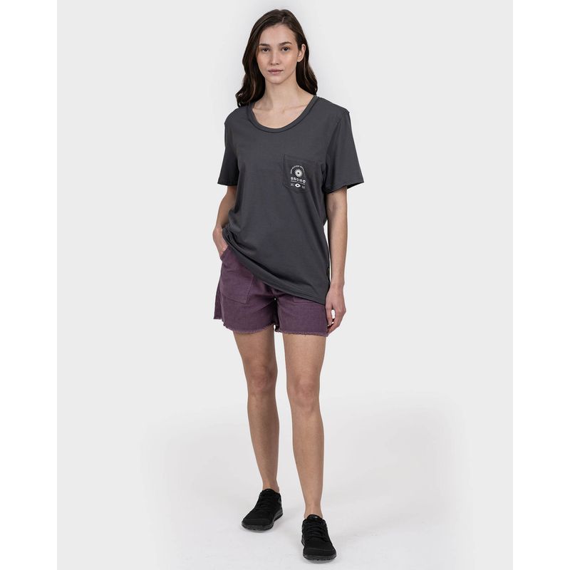 GNOMO - Polera Algodón Orgánico P-15 Mujer Dark Grey Gnomo