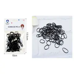 GENERICO - Pack X12 Ligas Elásticos Para El Cabello Negro.