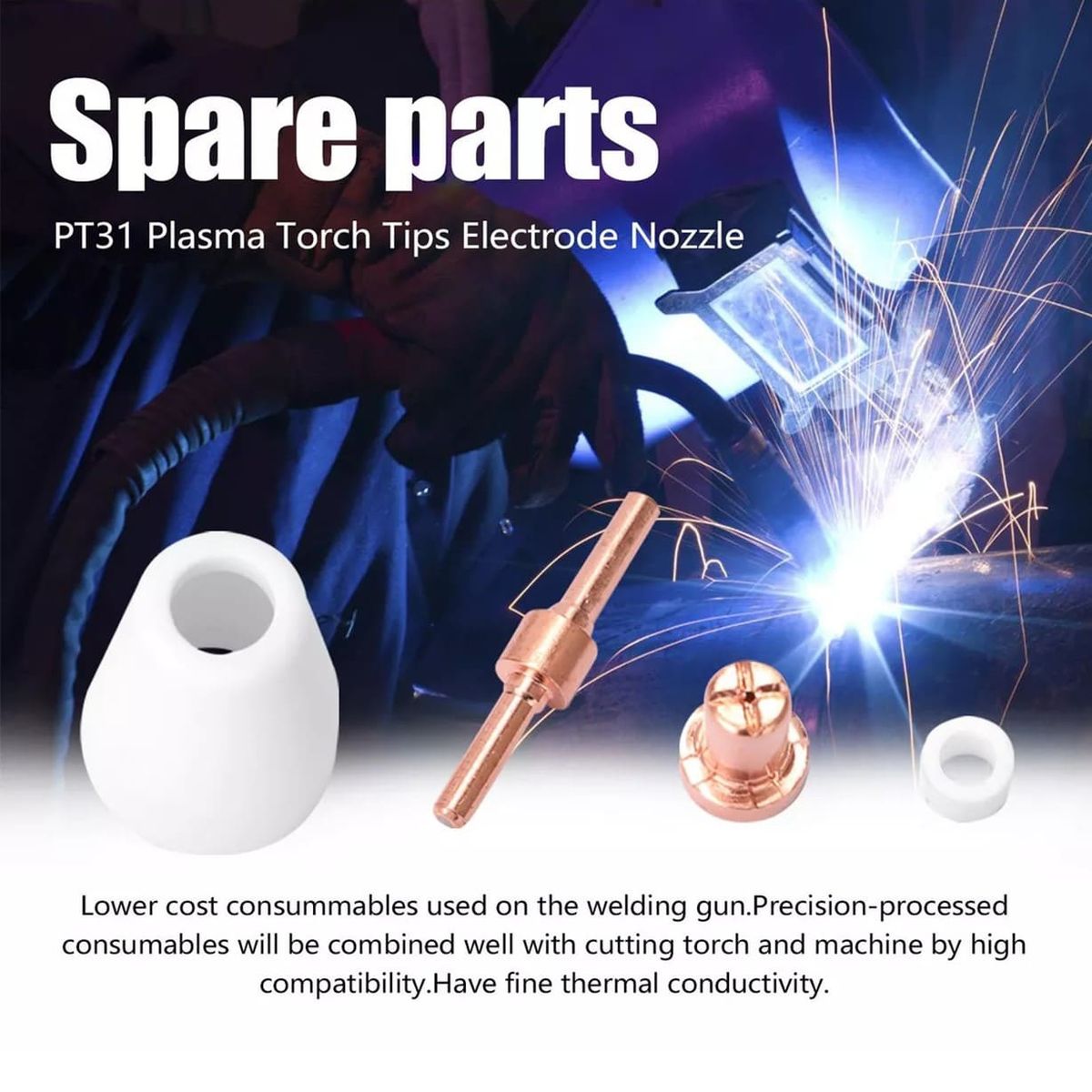 GENERICO - 65 Consumible Corte Air Plasma Antorcha Punta Boquilla