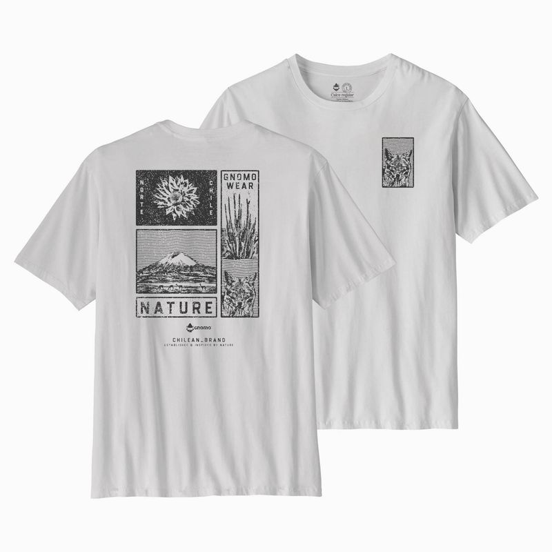GNOMO - Polera Eco M-6 Hombre White Gnomo