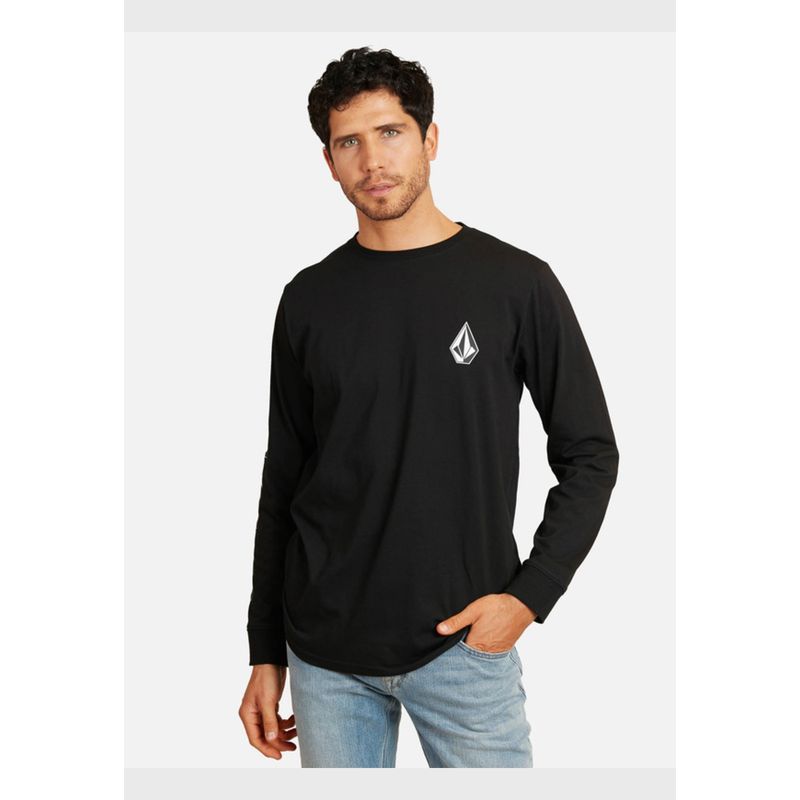 VOLCOM - Polera Iconic Stone Lst Hombre Negro