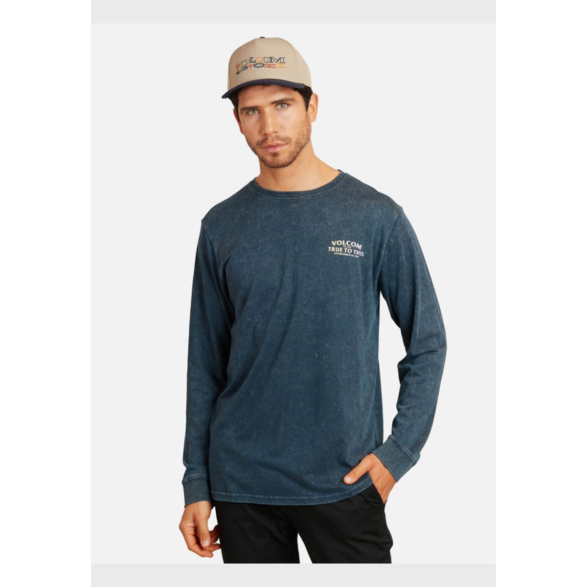 VOLCOM - Polera Yamate Acid Lst Hombre Azul