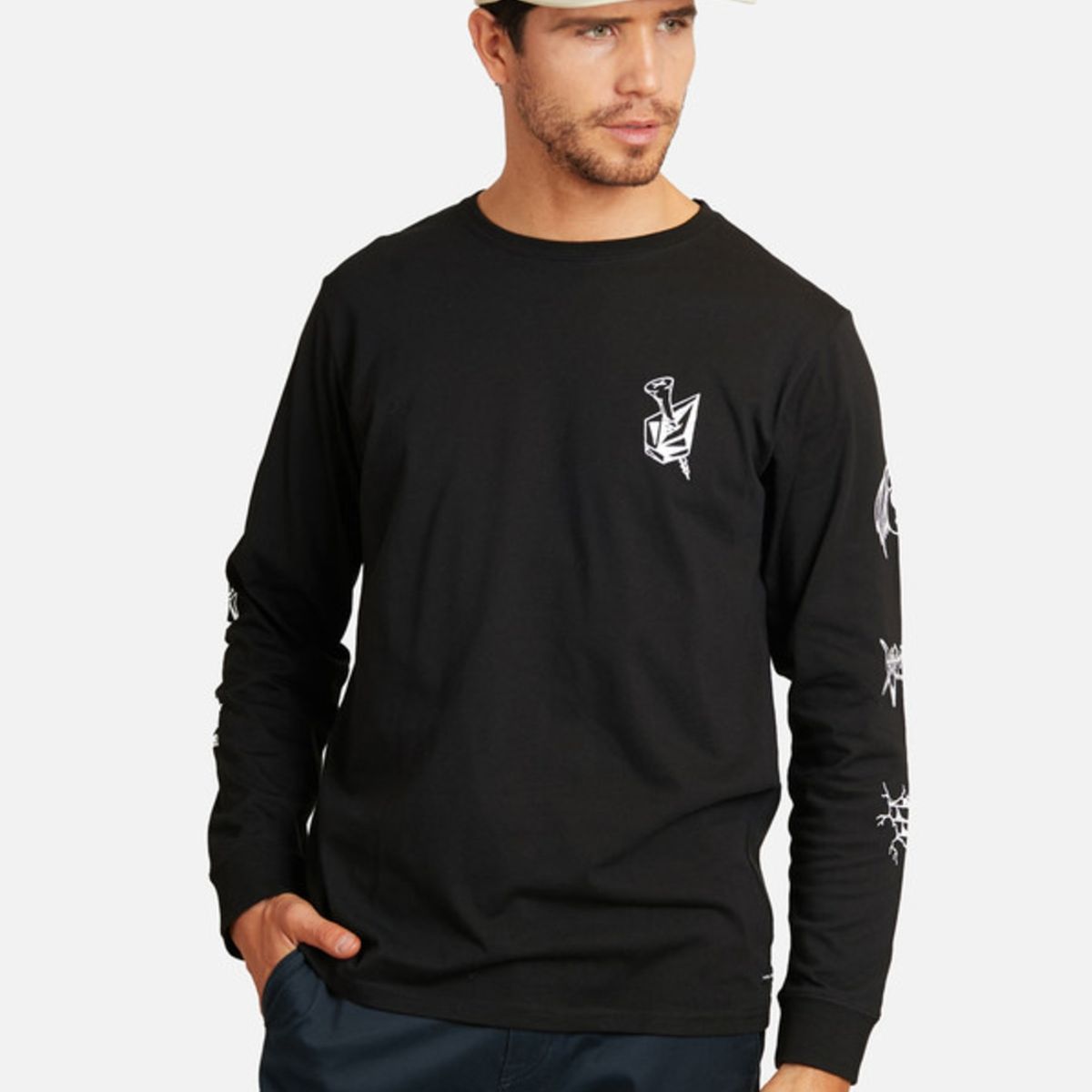 VOLCOM - Polera About Time Lst Hombre Negro