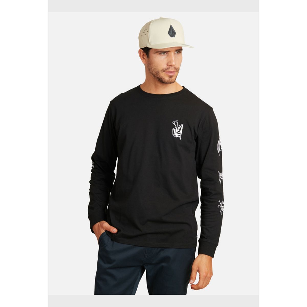VOLCOM - Polera About Time Lst Hombre Negro