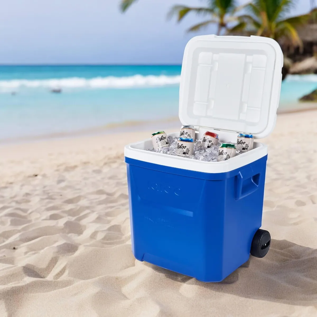 IGLOO - Cooler Nevera Hielera con Ruedas Laguna Azul 57 Litros Igloo
