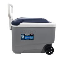 Cooler Nevera Hielera con Ruedas Maxcold Gris 38 Litro