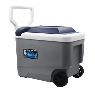 Imagen 2 del producto Cooler Nevera Hielera con Ruedas Maxcold Gris 38 Litro