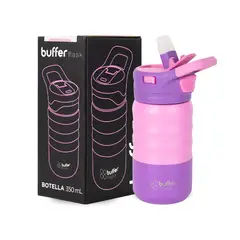 BUFFER FLASK - Termo Botella Termica Niños Buffer Acero Inox 350ml - Rosa
