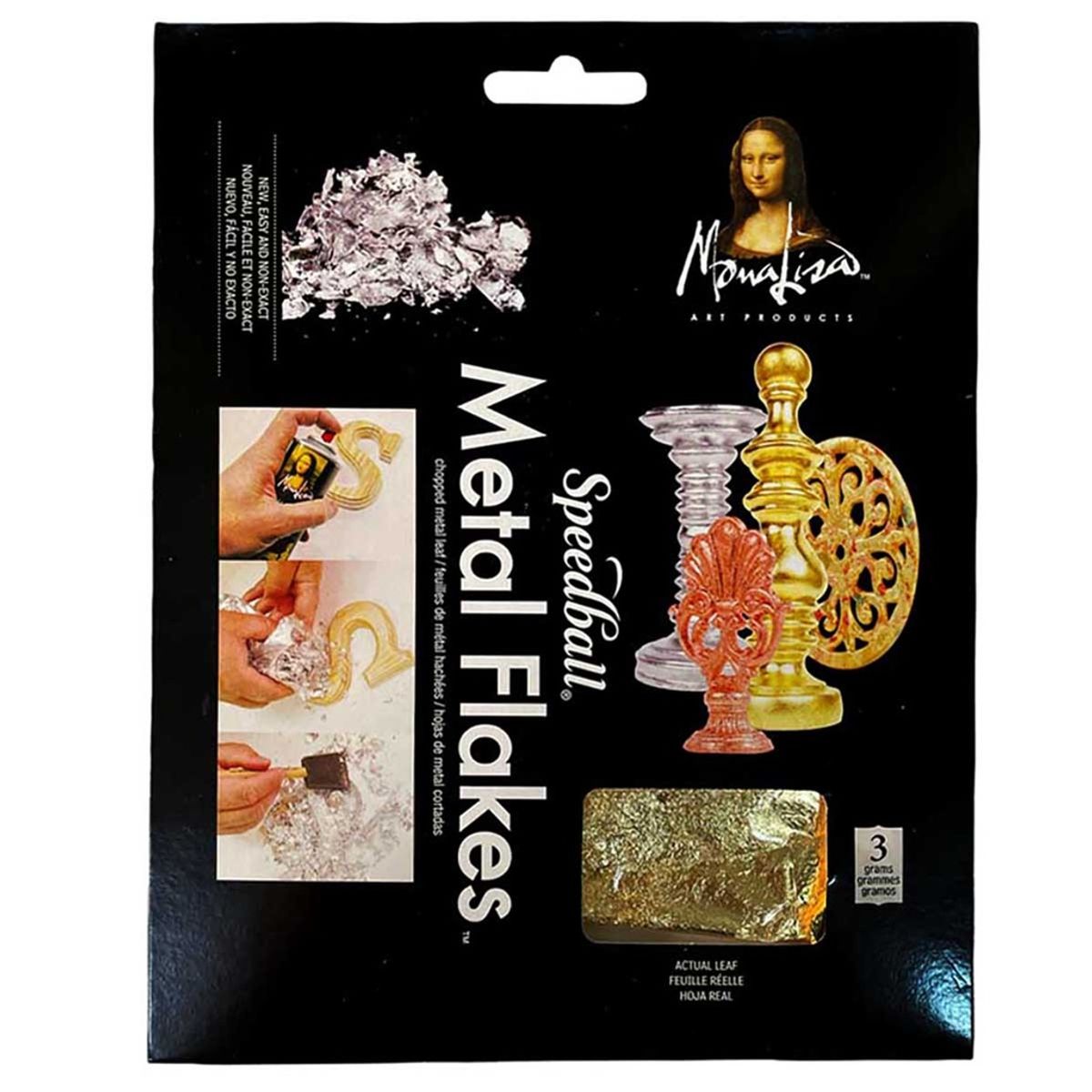 SPEEDBALL - Bolsa de 3gr de hojuelas metálicas Pan de Oro Mona Lisa