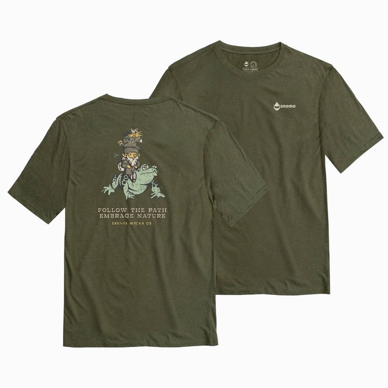 GNOMO - Polera Eco B-4 Hombre Stone Green Gnomo