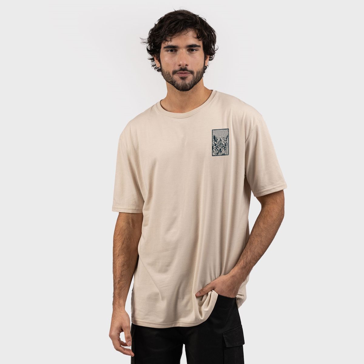 GNOMO - Polera Eco M-6 Hombre Beige Gnomo