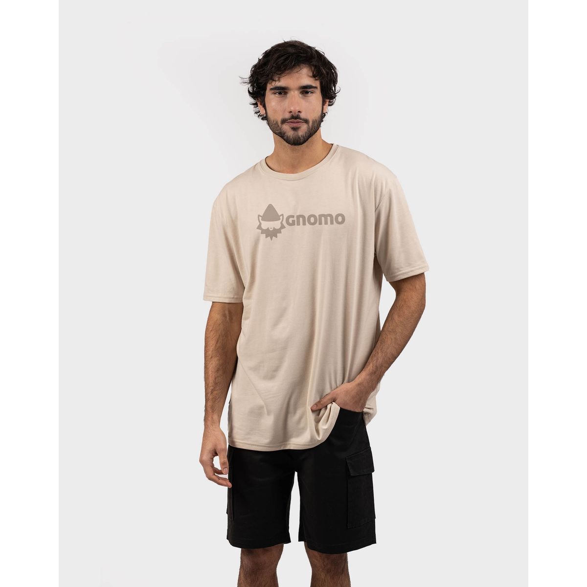 GNOMO - Polera Eco F-10 Hombre Beige Gnomo