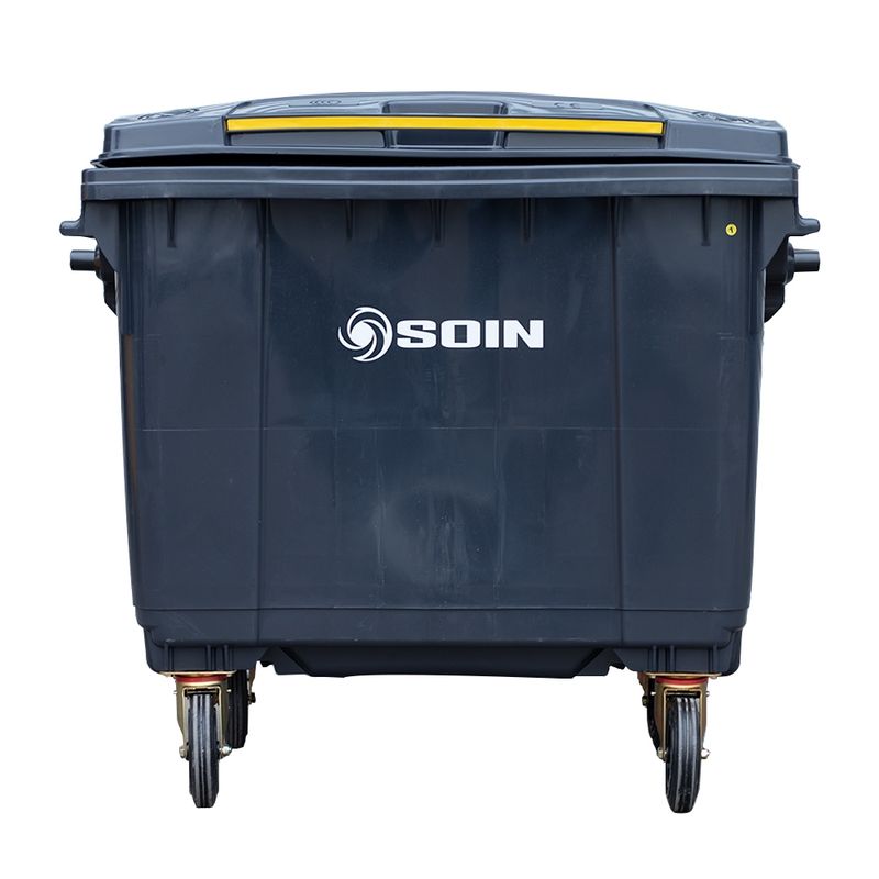 GENERICO - CONTENEDOR DE RESIDUOS PLASTICO CON RUEDAS GRIS 660 LTS.