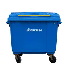 GENERICO - CONTENEDOR DE RESIDUOS PLASTICO CON RUEDAS AZUL 660 LTS.