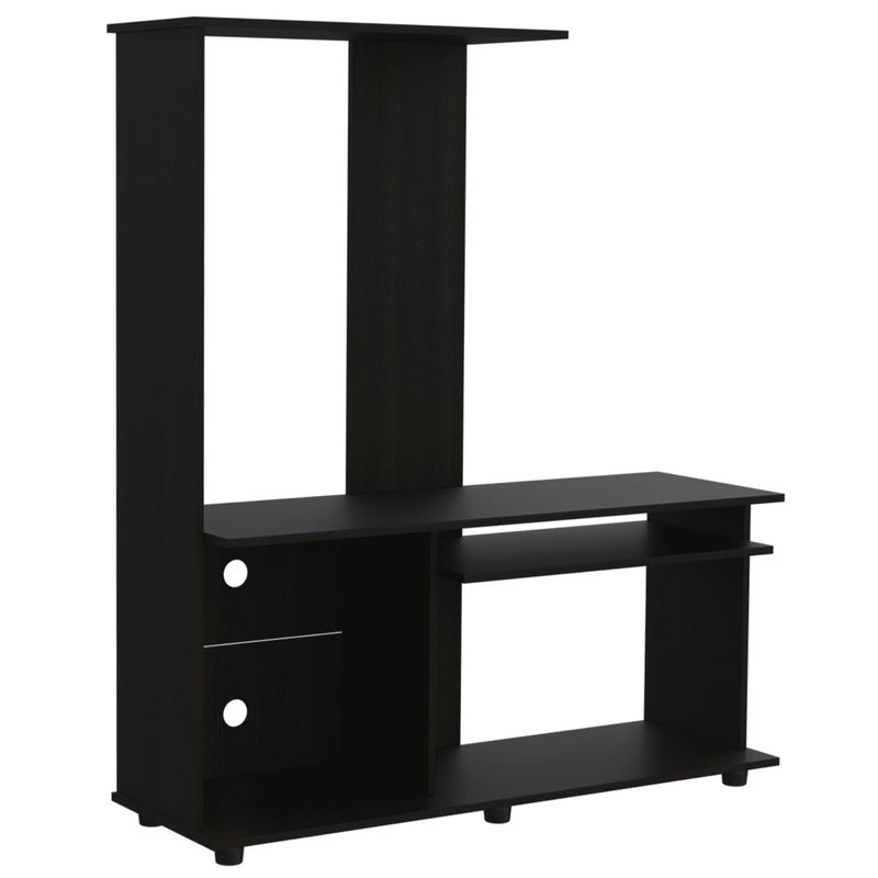 FMFURNITURE - Estante 50" Con 5 Repisas - Negro 140x120x40 cm